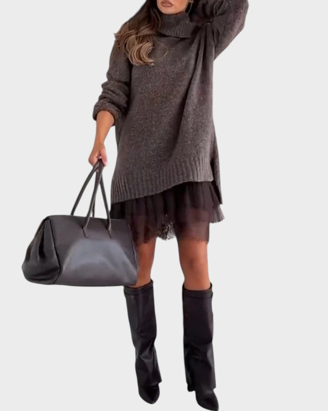 Linda - Strickoberteil und Kleid Set