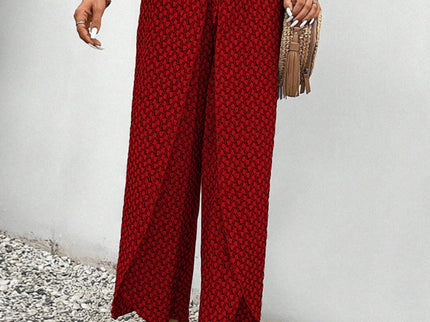 Stella | Lisette Hose mit weitem Bein und geometrischem Druck