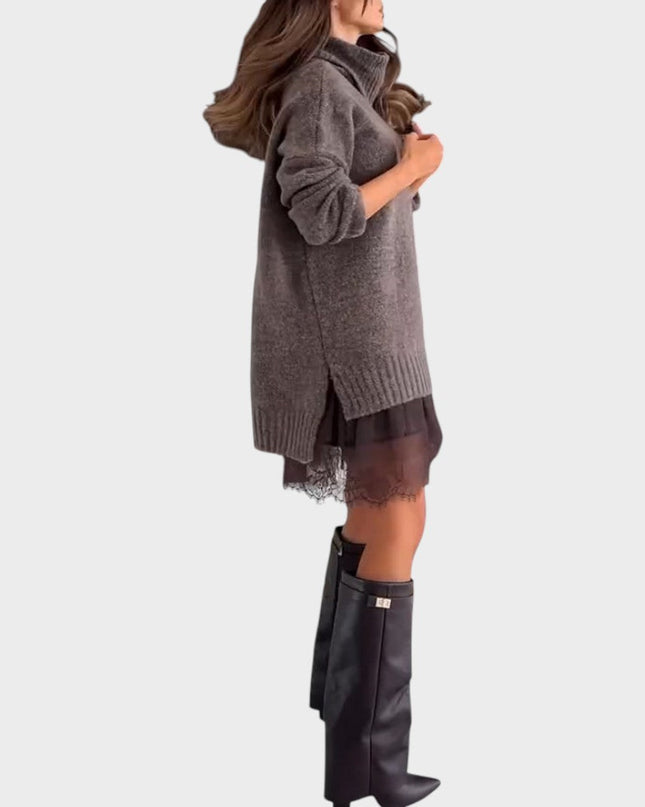 Linda - Strickoberteil und Kleid Set