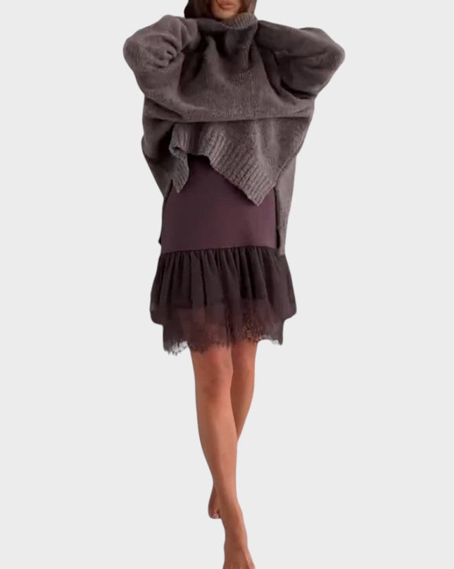 Linda - Strickoberteil und Kleid Set