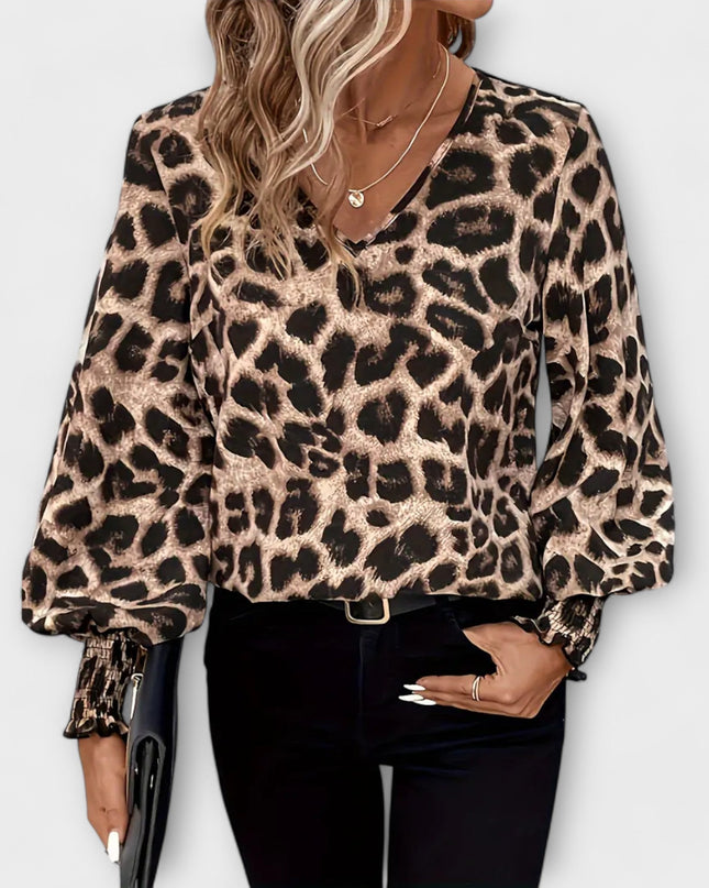 Stilvolle Bluse mit Leopardenmuster