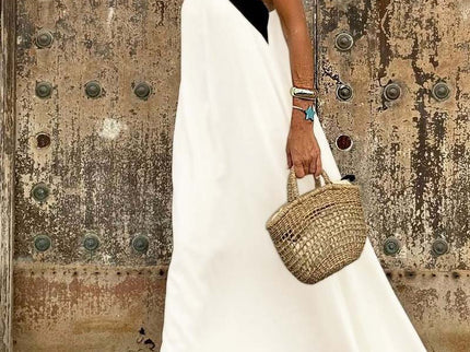 Salve™ - Elegantes Kleid mit Kontrastfarbe