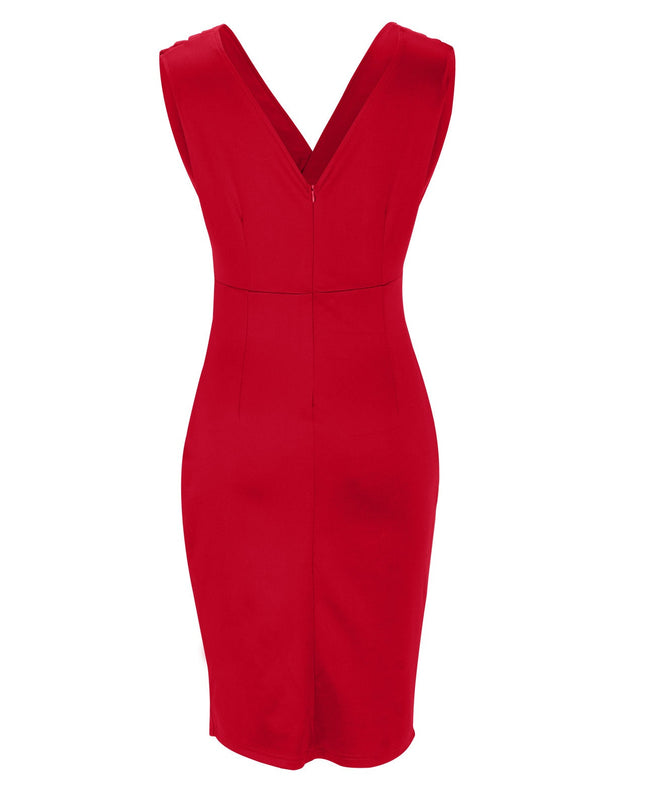 Regalia™ – Elegantes Figurbetontes Kleid mit V-Ausschnitt und Schlitz