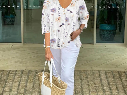 Bellamy | Florale Französische Vintage-Bluse