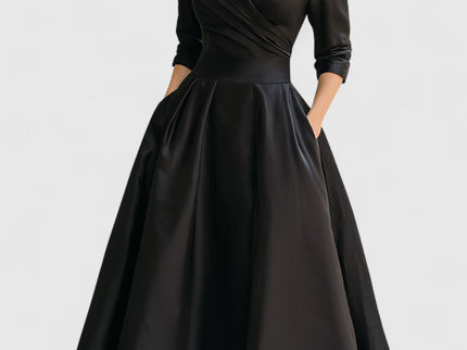 Rosalie | Elegante midi-jurk met een subtiele glans