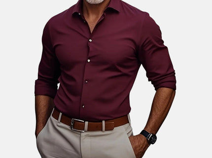 Gizmo™ | Herren Slim Fit Business Hemd mit Knitterfrei