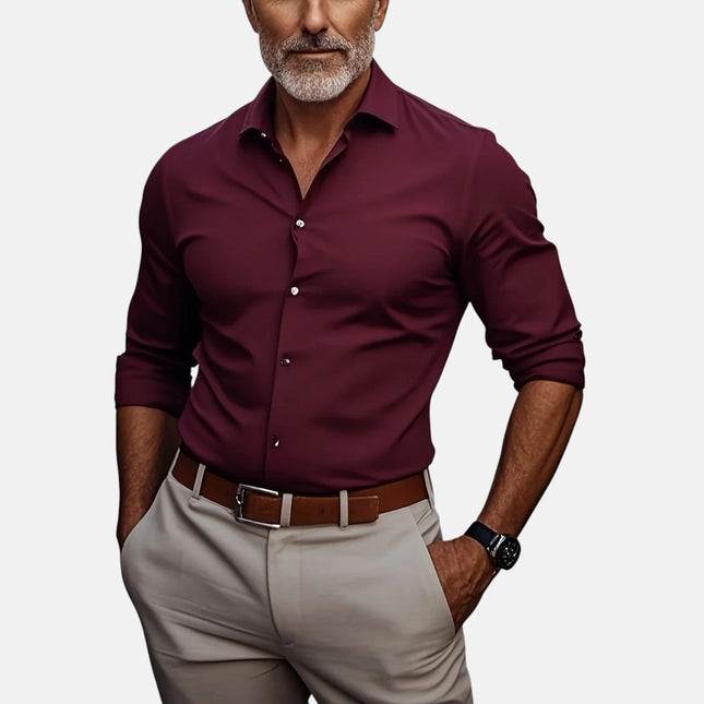 Gizmo™ | Herren Slim Fit Business Hemd mit Knitterfrei