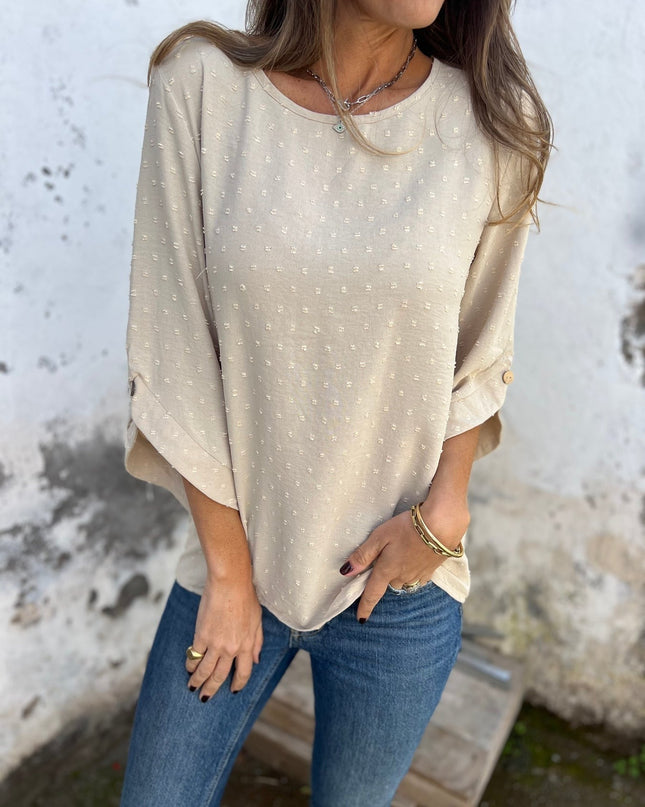 BENEDICTE - LOCKERE BLUSE MIT ÄRMELN