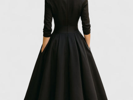 Rosalie | Elegante midi-jurk met een subtiele glans