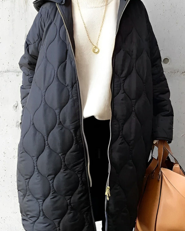 Neu Lässiger Parka-Mantel mit Kapuze aus Argyle [Letzter Tag Rabatt]