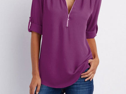 Langärmelige Lockere Bluse