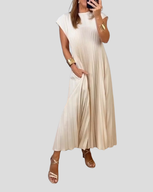 Petra™ – Zeitloses & Bequemes Plissiertes Kleid
