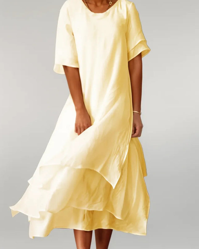 einfarbiges Maxikleid