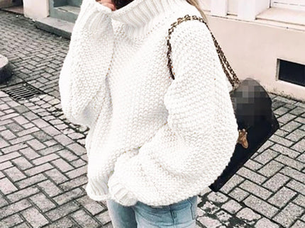 Pullover mit halbhohem Kragen