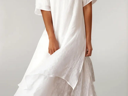 einfarbiges Maxikleid