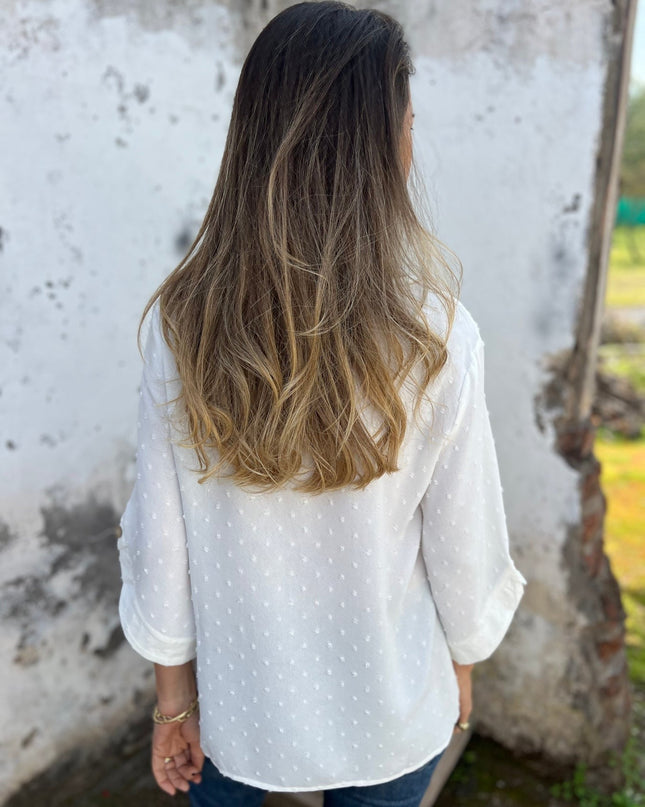 BENEDICTE - LOCKERE BLUSE MIT ÄRMELN