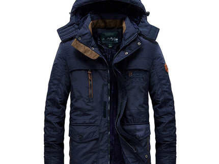 Warme Winterjacke mit Kapuze und Innenfutter für kalte Tage