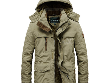 Warme Winterjacke mit Kapuze und Innenfutter für kalte Tage