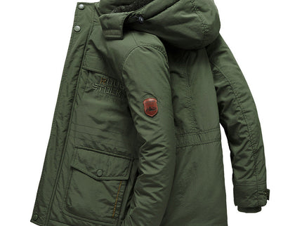 Warme Winterjacke mit Kapuze und Innenfutter für kalte Tage
