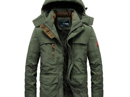 Warme Winterjacke mit Kapuze und Innenfutter für kalte Tage