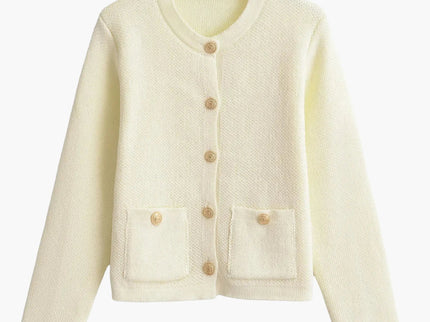 Pia | Klassische Strickjacke mit Taschen-Details