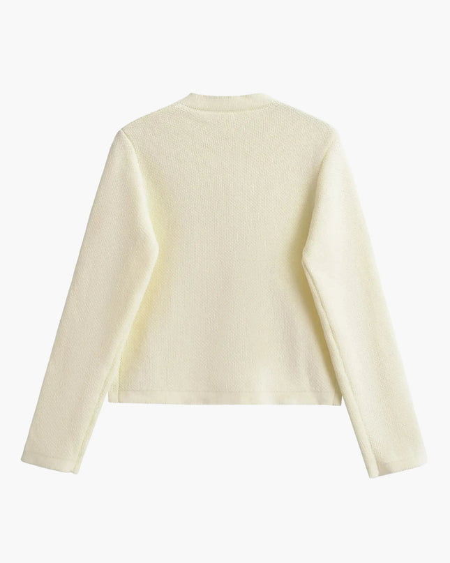Pia | Klassische Strickjacke mit Taschen-Details