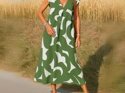 Azura™ – Ibiza Style Bequemes und Fließendes Kleid mit V-Ausschnitt