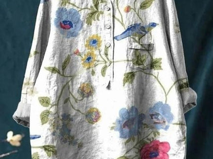 Alodia | Florale Französische Vintage-Bluse