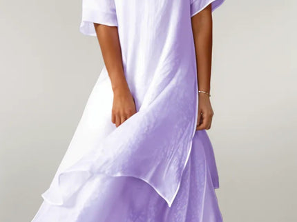 einfarbiges Maxikleid