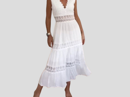 Sora™ – Ärmelloses Boho-Midikleid mit Spitzendetails