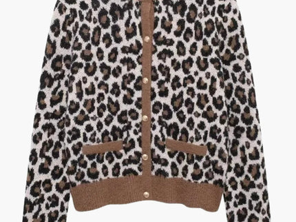 Nicole | Leopard Print Strickjacke