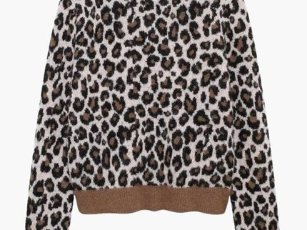 Nicole | Leopard Print Strickjacke