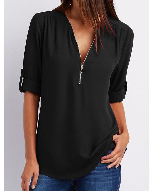 Langärmelige Lockere Bluse