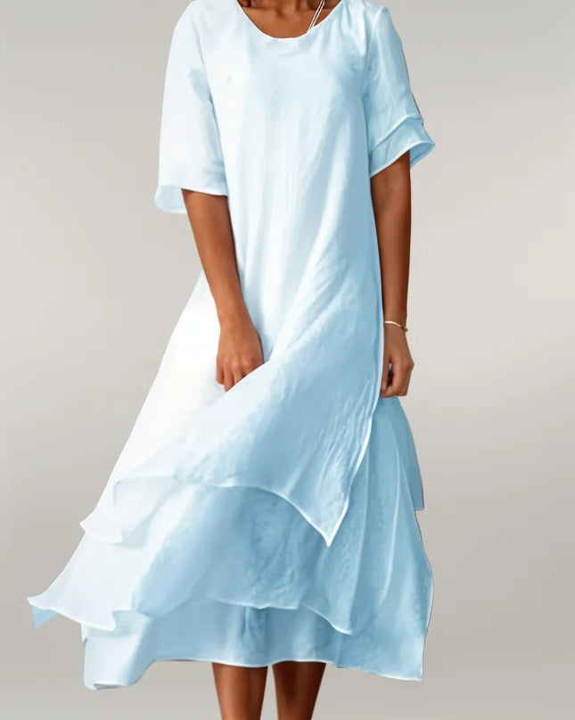 einfarbiges Maxikleid