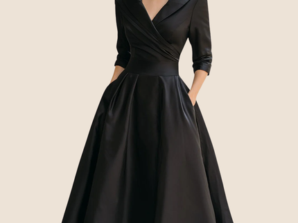 Rosalie | Elegante midi-jurk met een subtiele glans