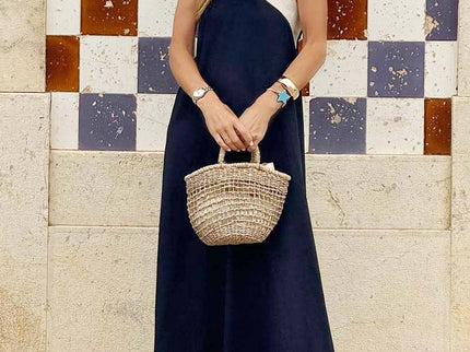 Salve™ - Elegantes Kleid mit Kontrastfarbe