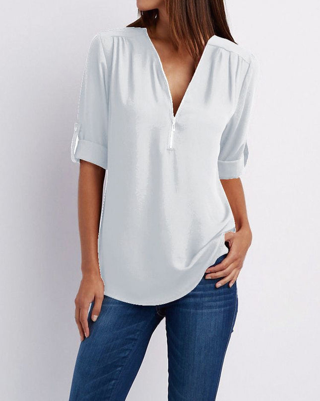 Langärmelige Lockere Bluse