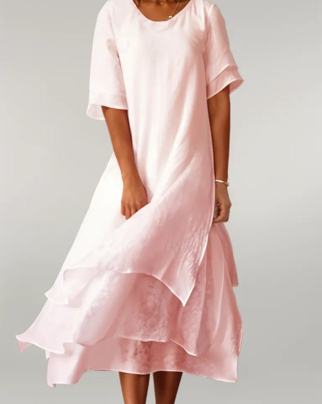 einfarbiges Maxikleid