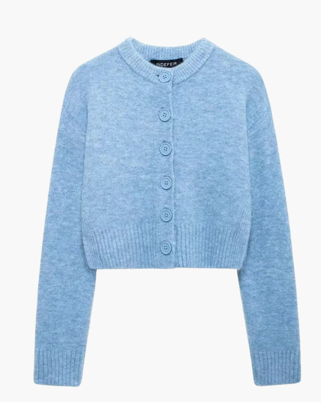 Milena | Verkürzter Strick-Cardigan mit Knopfleisten-Design