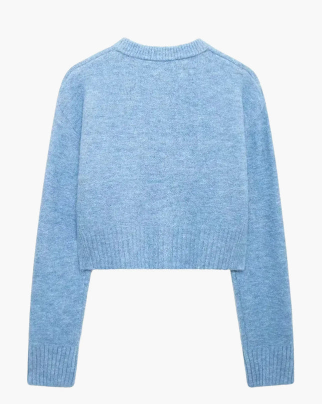 Milena | Verkürzter Strick-Cardigan mit Knopfleisten-Design