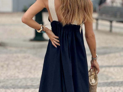 Salve™ - Elegantes Kleid mit Kontrastfarbe