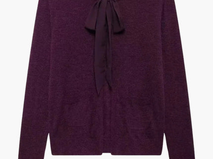Minna | Strickjacke mit Krawattenausschnitt und Taschen