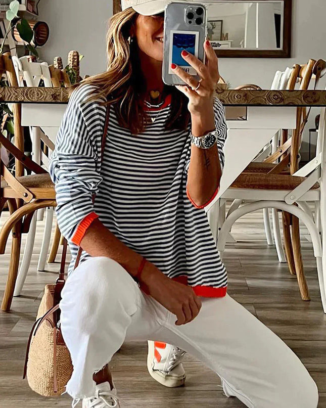 Charlotte - Modischer gestreifter Pullover für einen trendigen Look