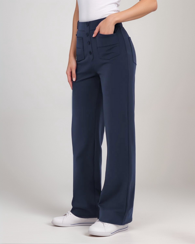 Nina | Elastische Hose mit hoher Taille