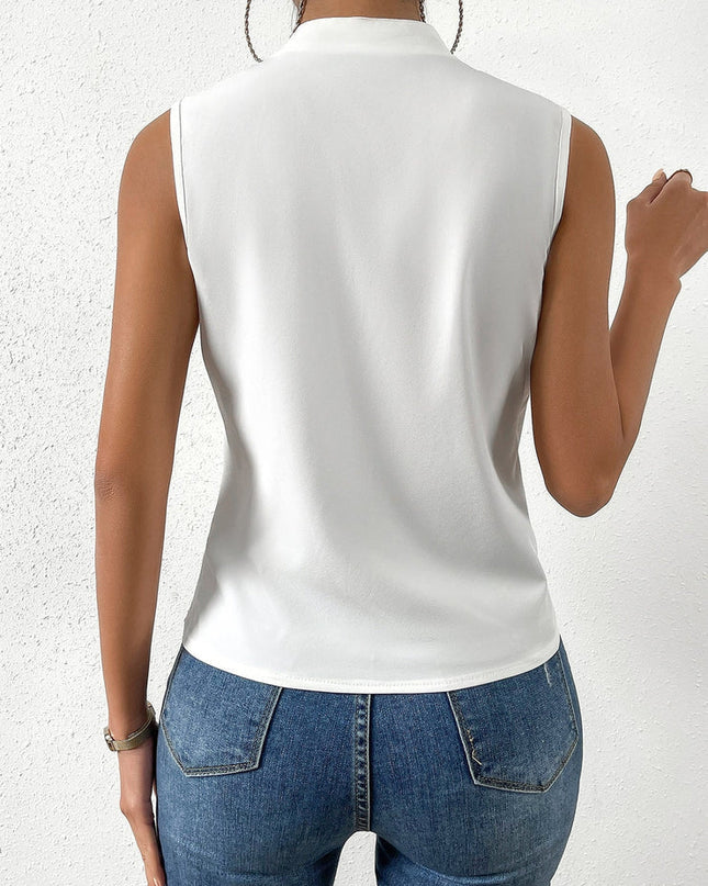 Elegantes ärmelloses einfarbiges Top