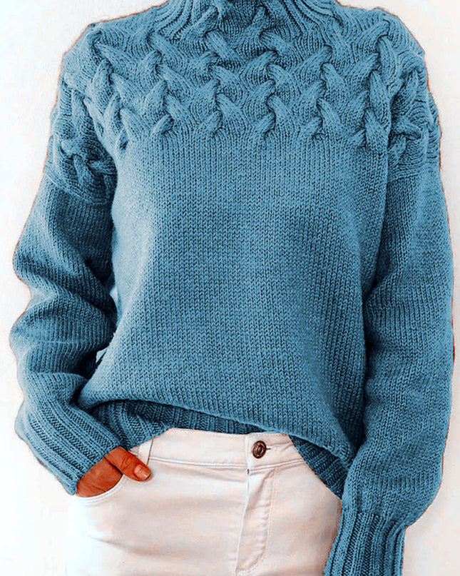 Lässige Rollkragenpullover aus festem Gewebe