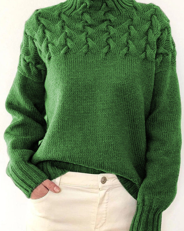 Lässige Rollkragenpullover aus festem Gewebe