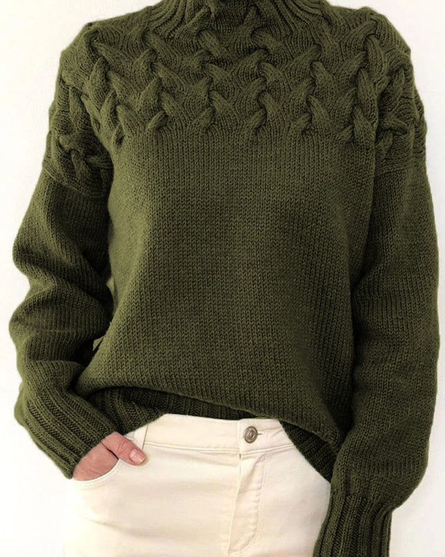 Lässige Rollkragenpullover aus festem Gewebe