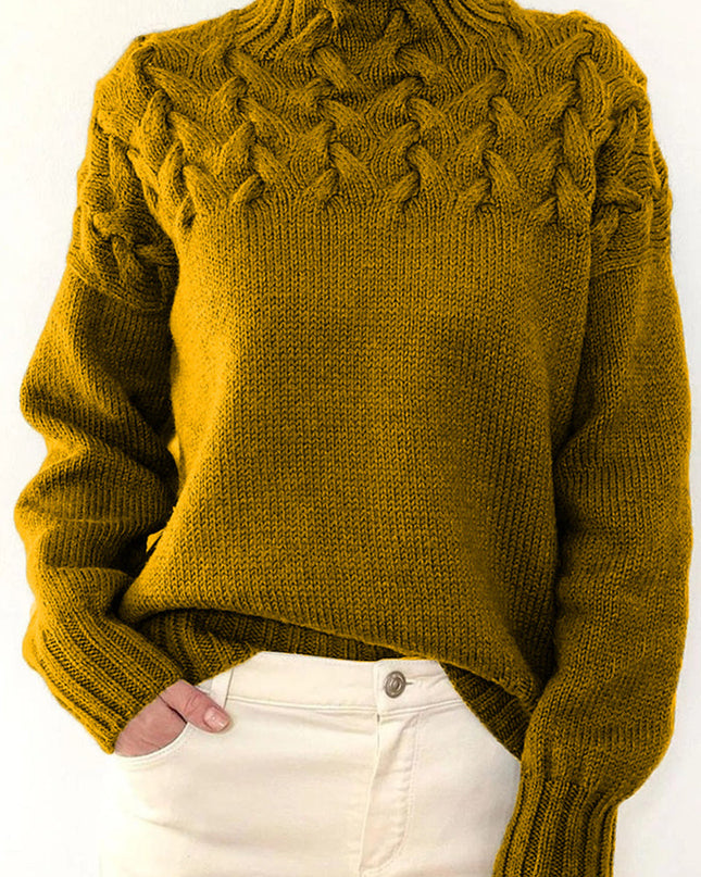 Lässige Rollkragenpullover aus festem Gewebe