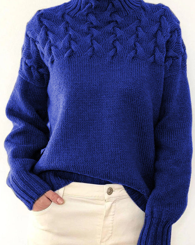 Lässige Rollkragenpullover aus festem Gewebe
